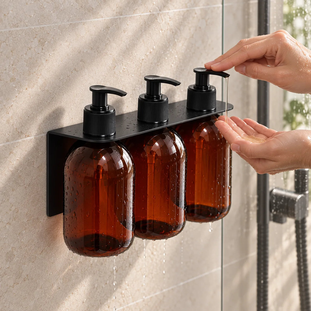 organizador de ducha trio con dispensadores