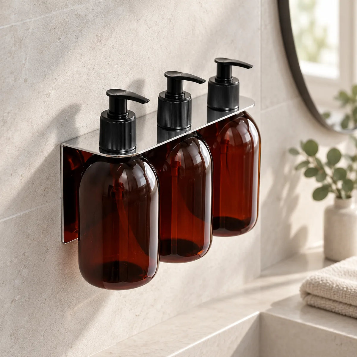organizador de ducha trio con dispensadores
